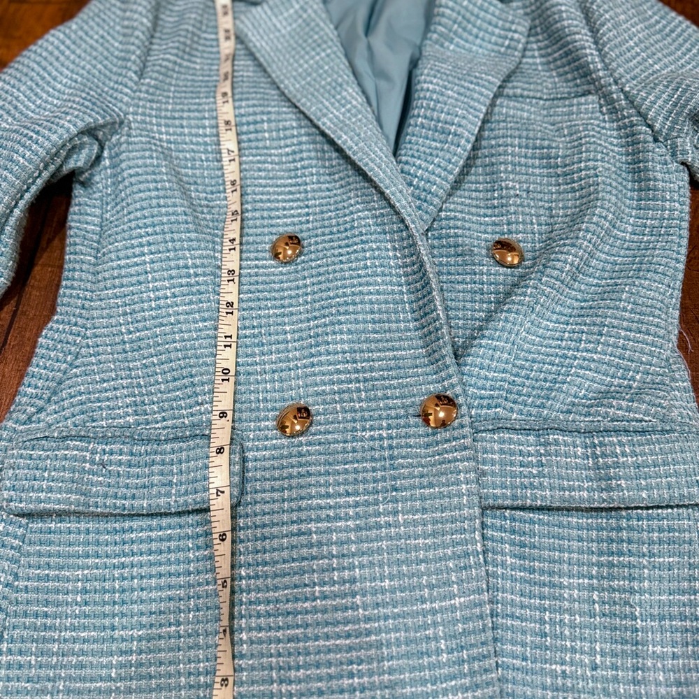 Blue tweed Blazer women, Forever 21. Great conditions, worn 2-3 times. - Picture 7 of 7